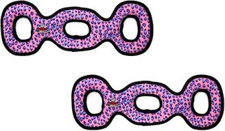 Tuffy Ultimate 3WayTug Pink Leopard, 2-Pack Dog Toys