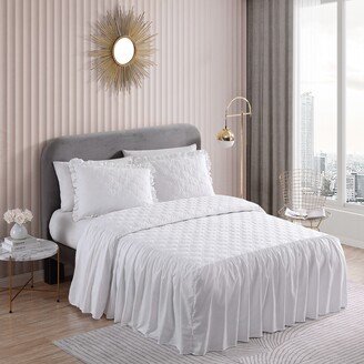 Solid White Cozy Oversized Bedspread Set