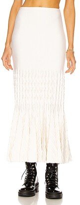 Fit and Flare Maxi Skirt in Ivory