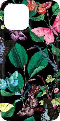 Custom Iphone Cases: Butterfly Sanctuary - Multi On Black Phone Case, Silicone Liner Case, Matte, Iphone 11 Pro Max, Multicolor