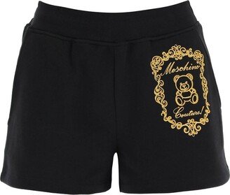 Logo Embroidered Elastic Waistband Shorts-AA