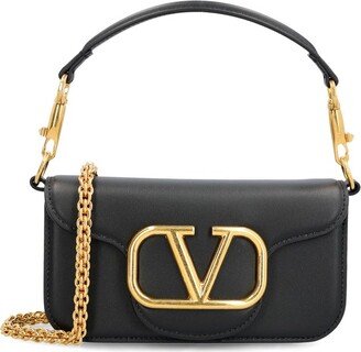 Locò VLogo Plaque Foldover Top Crossbody Bag-AA