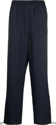 Elasticated-Waist Tapered Trousers-AC