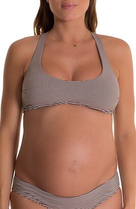 Olivia Stripe Maternity Bikini Top