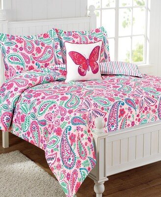 Watercolor Flutter 3-Pc. Twin Comforter Set