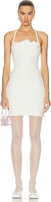 La Robe Maille Croissant Dress in White