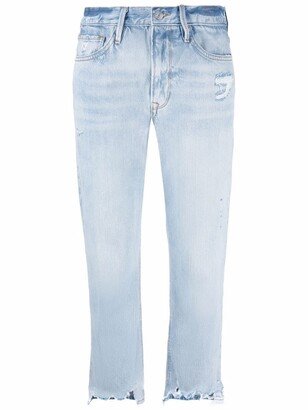 Ripped-Detail Denim Jeans-AI