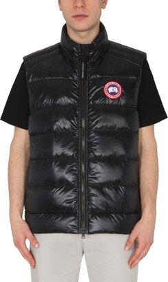 Logo Patch Zip-Up Padded Gilet-AA