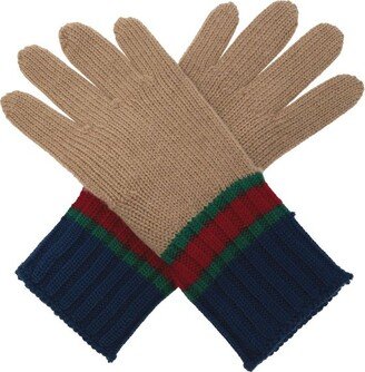 Stripe Detailed Gloves