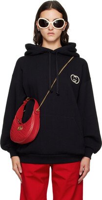 Black Embroidered Hoodie-AA