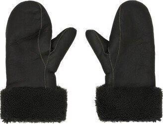 Green Shearling Mittens