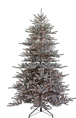 9' Pre-Lit Flocked Vail Pine Tree