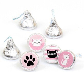 Big Dot Of Happiness Purr-fect Kitty Cat - Party Round Candy Sticker Favors (1 Sheet of 108)