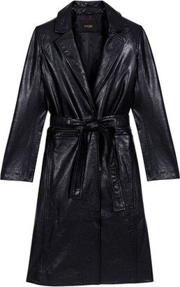 Leather trench coat-AP