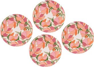 Primavera Set Of 4 Floral Print Appetizer Plates