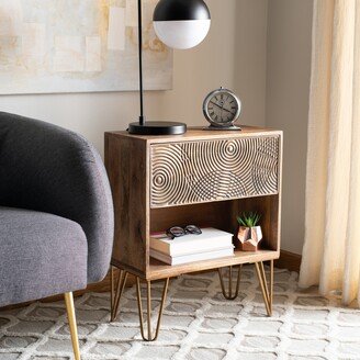 Solene 1 Drawer Textured Nightstand