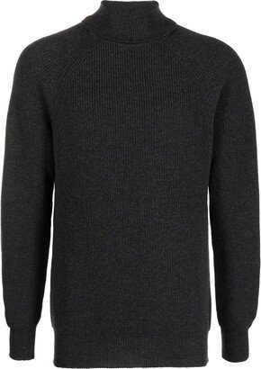 Fisherman roll-neck jumper