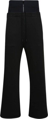 Bookish high-waisted wide-leg trousers