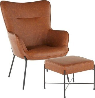 Izzy Contemporary Lounge Chair and Ottoman Set