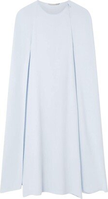 Cape Round-Neck Midi Dress