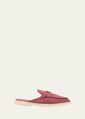 Babouche Charms Walk Suede Mule Loafers
