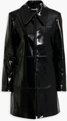 Logan faux patent-leather coat