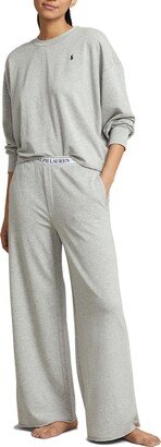 Sweatshirt & Wide Leg Pajamas-AA