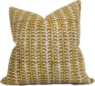 Luxor Pillow Cover in Saffron, Designer Covers, Decorative Pillows