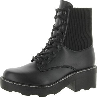 Lamit 2 Womens Faux Leather Ankle Combat & Lace-up Boots