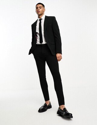 super skinny suit pants in black-AA