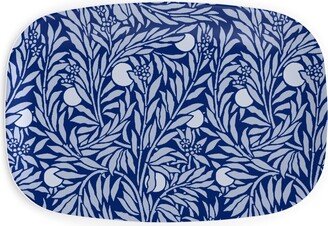 Serving Platters: Orange Grove At Night - Blue Serving Platter, Blue