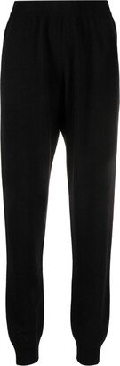 Elasticated-Waist Fine-Knit Tapered Trousers