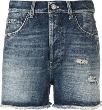 Denim Mini Shorts-AB