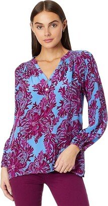 Elsa Top (Abaco Blue Feel Like A Shellebrity) Women's Blouse