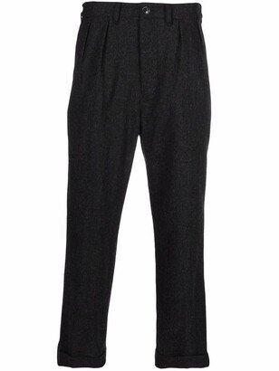 Straight-Leg Cotton Trousers-DL