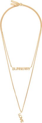 Gold 'Burberry Love' Necklaces