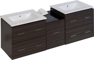 62-in. W x 18.5-in. D Plywood-Melamine Vanity Set In Dawn Grey