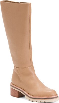 TJMAXX Leather Heel High Shaft Boots For Women