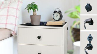 RASOO Wireless Charging Nightstand - MDF Material - USB Charging Ports - LED Light