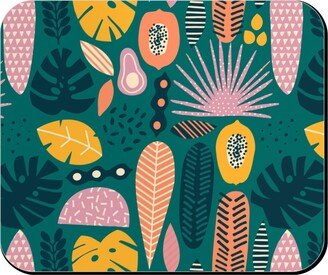 Mouse Pads: Retro Tropical Pattern Mouse Pad, Rectangle Ornament, Multicolor