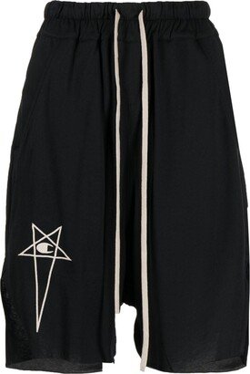 Logo-Embroidered Knee-Length Shorts