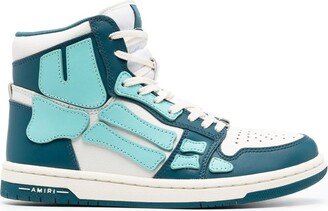 Skeleton lace-up high-top sneakers
