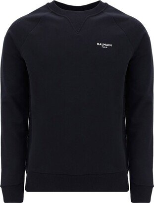 Logo-Printed Ribbed Hem Sweatshirt