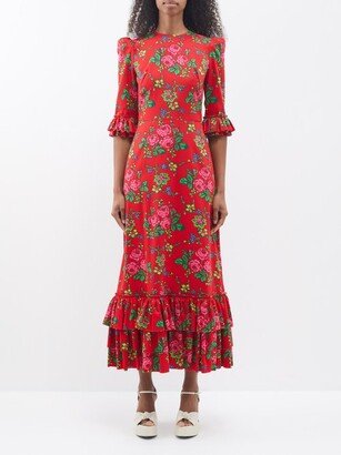 There's No Place Like Home Floral-print Midi Dress