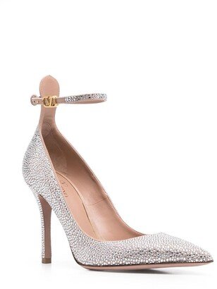 105mm Rhinestone-Embellished Heels