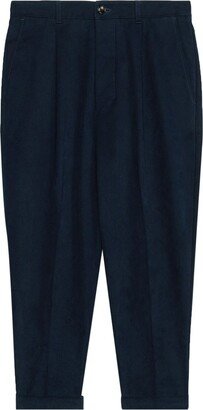 Mid-Rise Corduroy Tapered Trousers