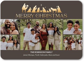 Holiday Cards: Noble Nativity Religious Christmas Card, Grey, 5X7, Christmas, Matte, Signature Smooth Cardstock, Rounded