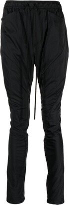 Drawstring-Waist Tapered Trousers-AJ