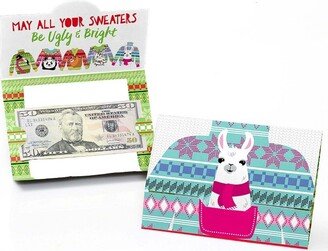 Big Dot of Happiness Wild and Ugly Sweater Party - Holiday and Christmas Animals Party Money and Gift Card Holders - Set of 8