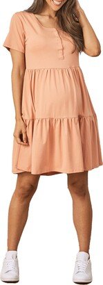 Tiered Maternity/Nursing Dress-AB